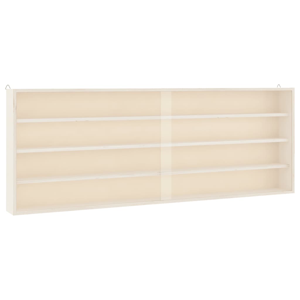vidaXL Wooden Collector's Display Case with Doors 100x8.5x37cm