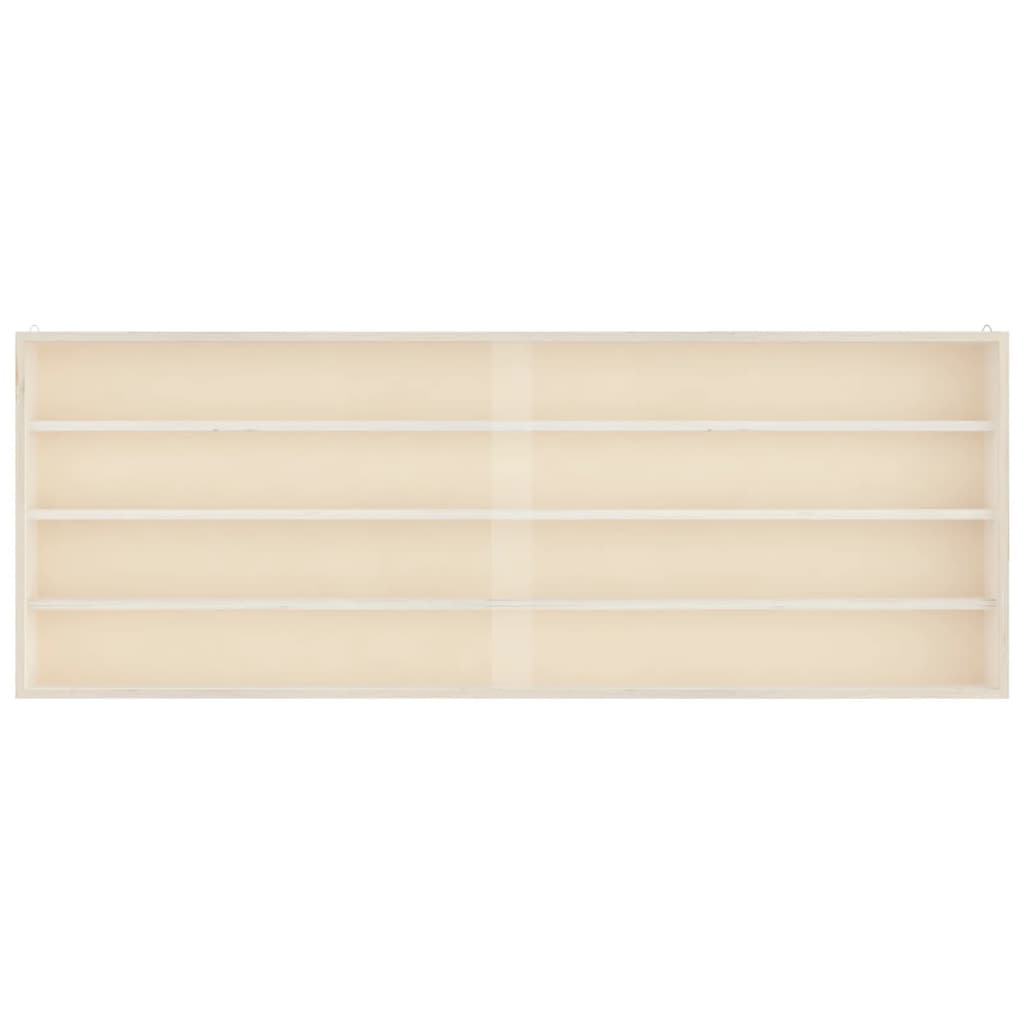 vidaXL Wooden Collector's Display Case with Doors 100x8.5x37cm
