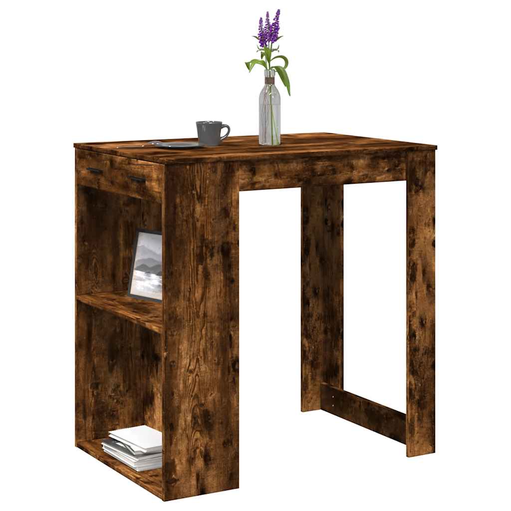 vidaXL Bar Table Smoked Oak102x70x103.5 cm Engineered Wood