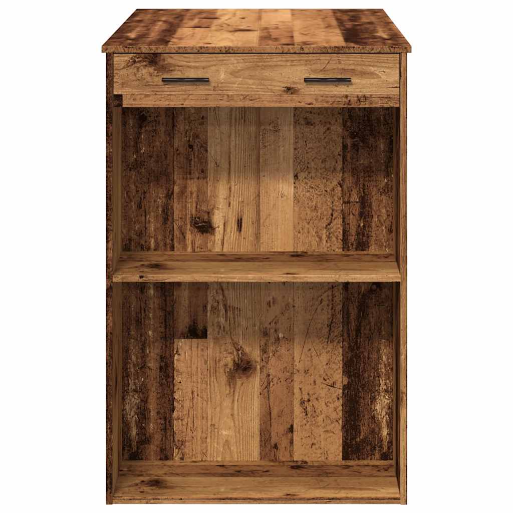 vidaXL Bar Table Old Wood 102x70x103.5 cm Engineered Wood