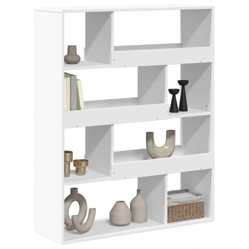 vidaXL Bookcase White 100x33x125,5 cm Engineered Wood