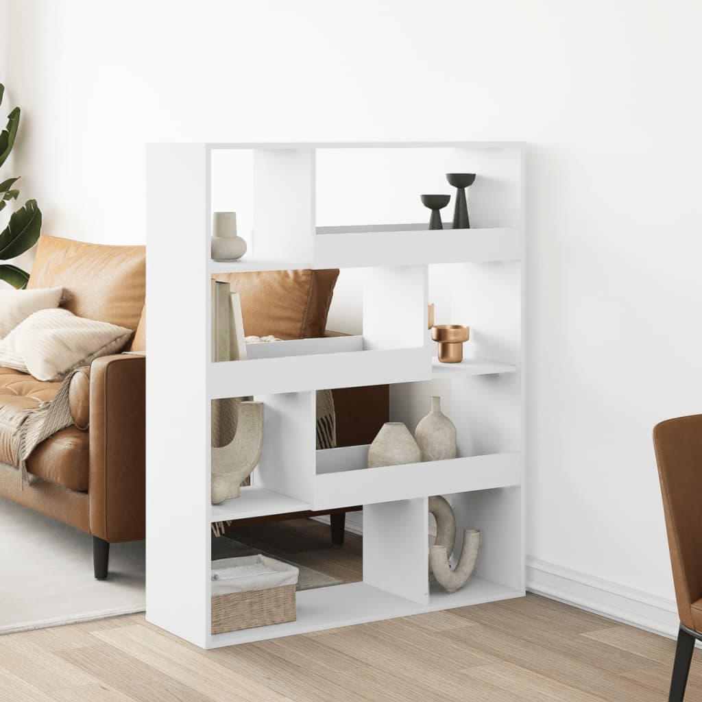 vidaXL Bookcase White 100x33x125,5 cm Engineered Wood