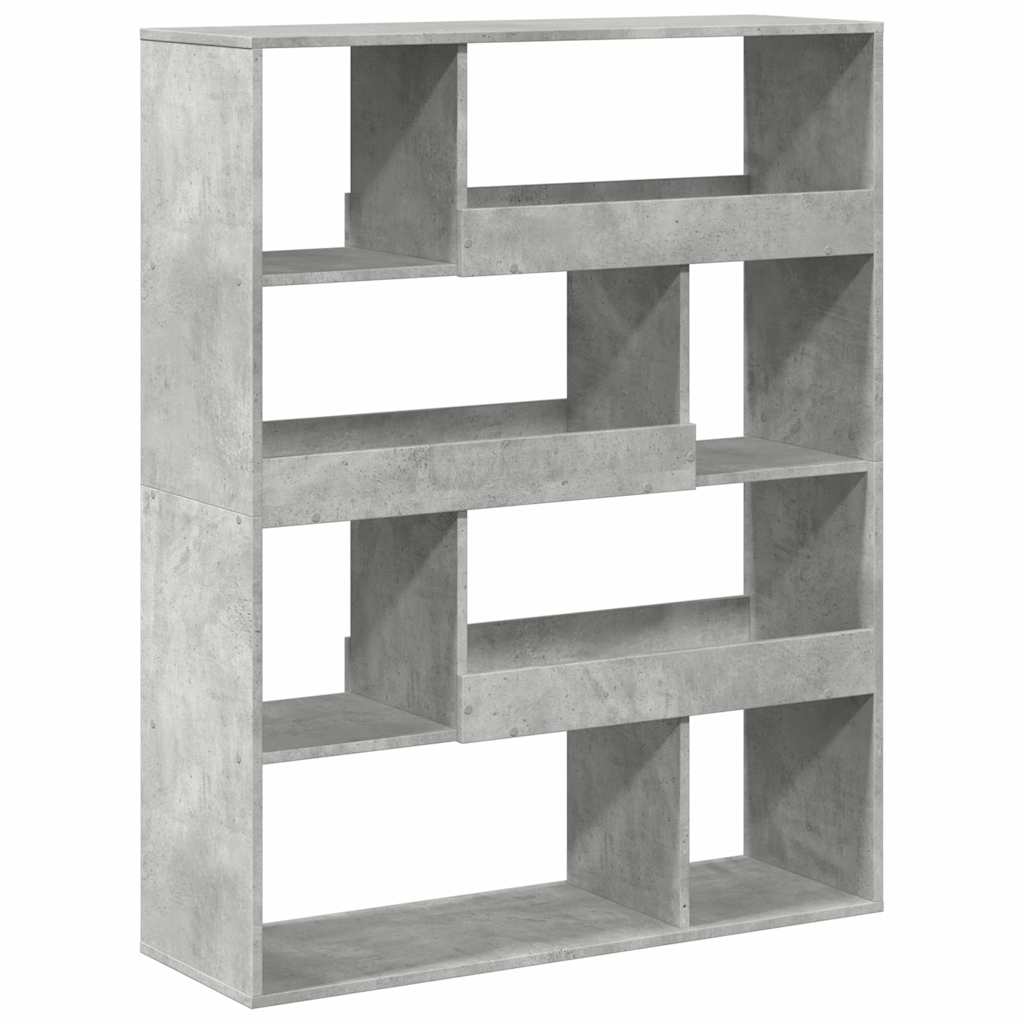 vidaXL Bookcase Concrete Grey 100x33x125,5 cm Engineered Wood