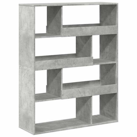 vidaXL Bookcase Concrete Grey 100x33x125,5 cm Engineered Wood