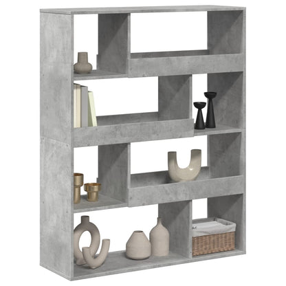 vidaXL Bookcase Concrete Grey 100x33x125,5 cm Engineered Wood