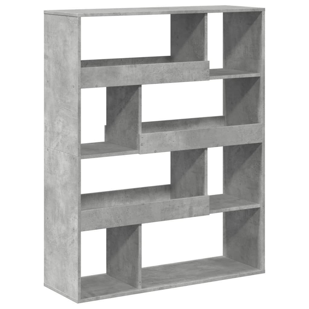 vidaXL Bookcase Concrete Grey 100x33x125,5 cm Engineered Wood