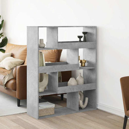 vidaXL Bookcase Concrete Grey 100x33x125,5 cm Engineered Wood