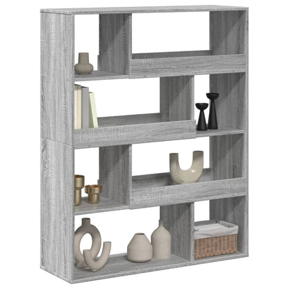 vidaXL Bookcase Grey Sonoma 100x33x125,5 cm Engineered Wood