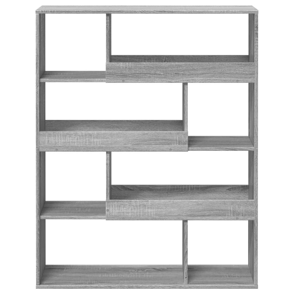 vidaXL Bookcase Grey Sonoma 100x33x125,5 cm Engineered Wood