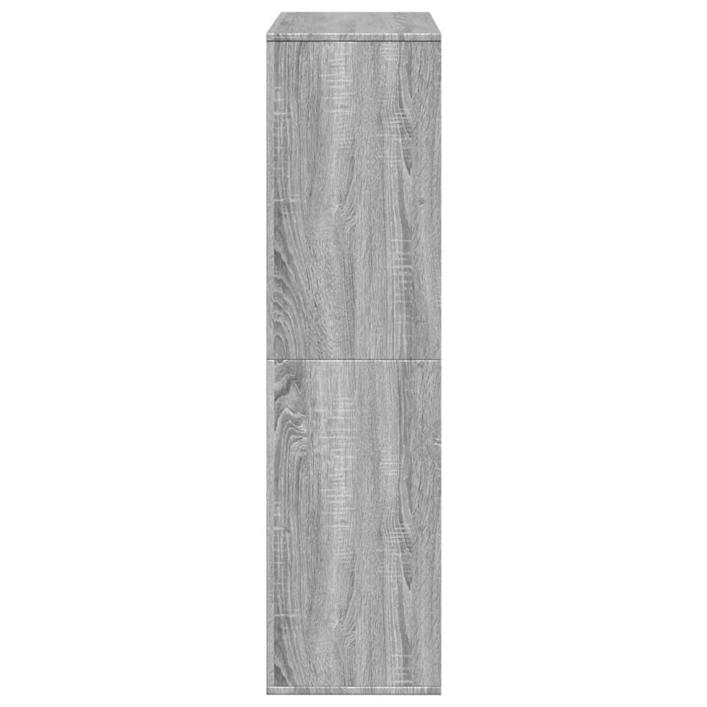 vidaXL Bookcase Grey Sonoma 100x33x125,5 cm Engineered Wood