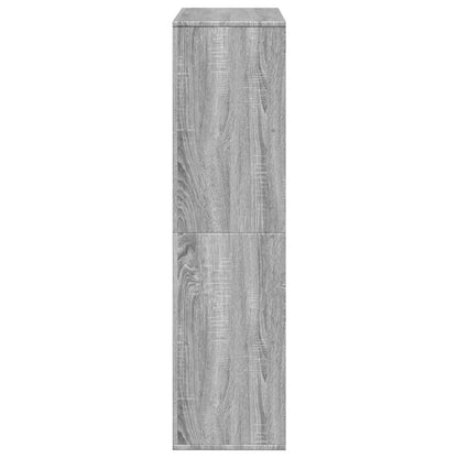 vidaXL Bookcase Grey Sonoma 100x33x125,5 cm Engineered Wood