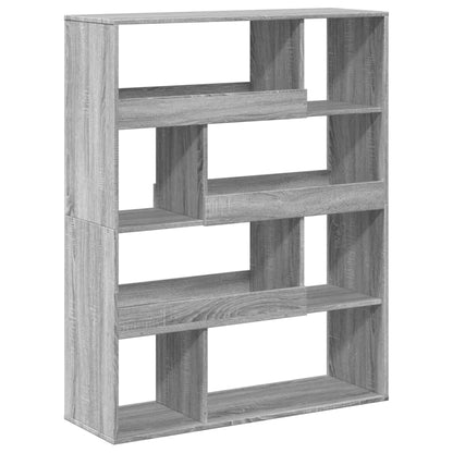 vidaXL Bookcase Grey Sonoma 100x33x125,5 cm Engineered Wood