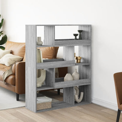vidaXL Bookcase Grey Sonoma 100x33x125,5 cm Engineered Wood
