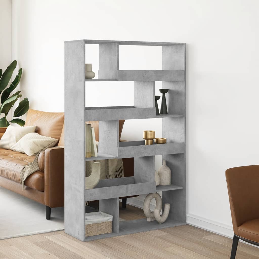 vidaXL Bookcase Concrete Grey 100x33x156,5 cm Engineered Wood