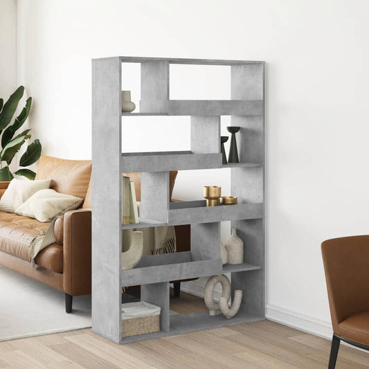 vidaXL Bookcase Concrete Grey 100x33x156,5 cm Engineered Wood