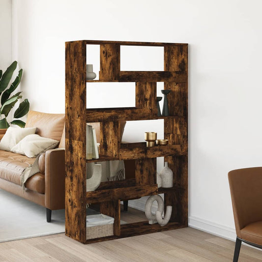 vidaXL Bookcase Smoked Oak100x33x156,5 cm Engineered Wood