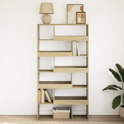 vidaXL Bookcase Sonoma Oak 100x33x187,5 cm Engineered Wood