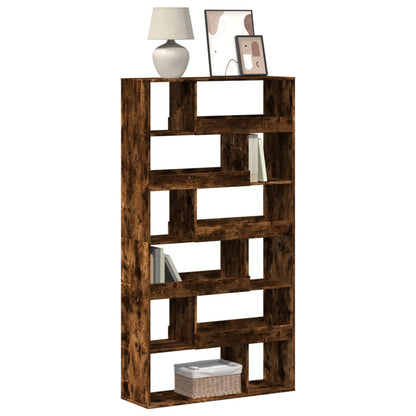 vidaXL Bookcase Smoked Oak 100x33x187,5 cm Engineered Wood