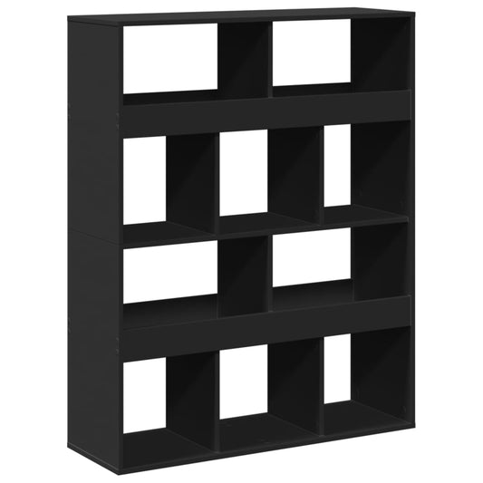 vidaXL Bookcase Black 100x33x125,5 cm Engineered Wood