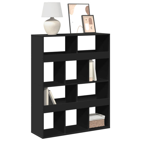 vidaXL Bookcase Black 100x33x125,5 cm Engineered Wood