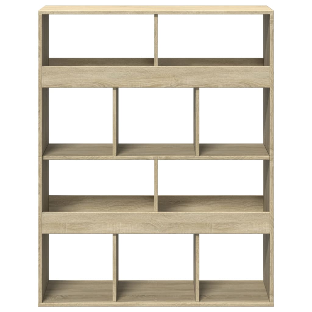 vidaXL Bookcase Sonoma Oak 100x33x125,5 cm Engineered Wood