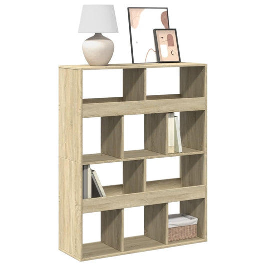 vidaXL Bookcase Sonoma Oak 100x33x125,5 cm Engineered Wood