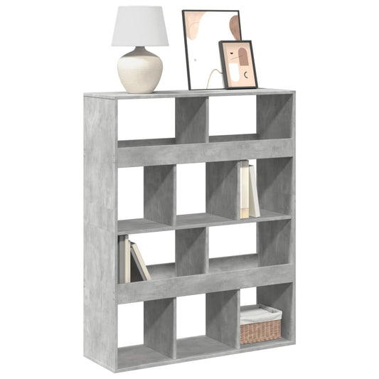 vidaXL Bookcase Concrete Grey 100x33x125,5 cm Engineered Wood