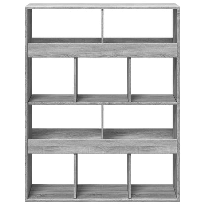 vidaXL Bookcase Grey Sonoma 100x33x125,5 cm Engineered Wood