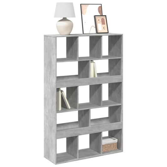 vidaXL Bookcase Concrete Grey 100x33x156,5 cm Engineered Wood