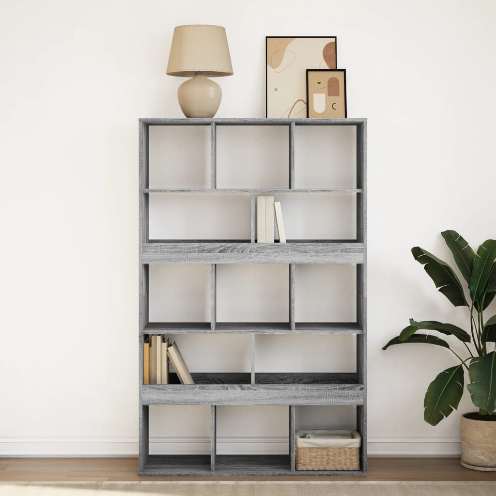 vidaXL Bookcase Grey Sonoma 100x33x156,5 cm Engineered Wood