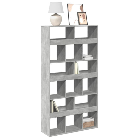 vidaXL Bookcase Concrete Grey 100x33x187,5 cm Engineered Wood