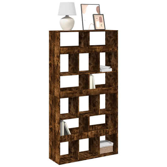vidaXL Bookcase Smoked Oak 100x33x187,5 cm Engineered Wood