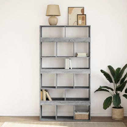vidaXL Bookcase Grey Sonoma 100x33x187,5 cm Engineered Wood