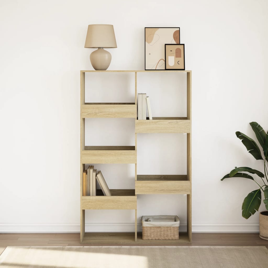 vidaXL Bookcase Sonoma Oak 100x33x155.5 cm Engineered Wood