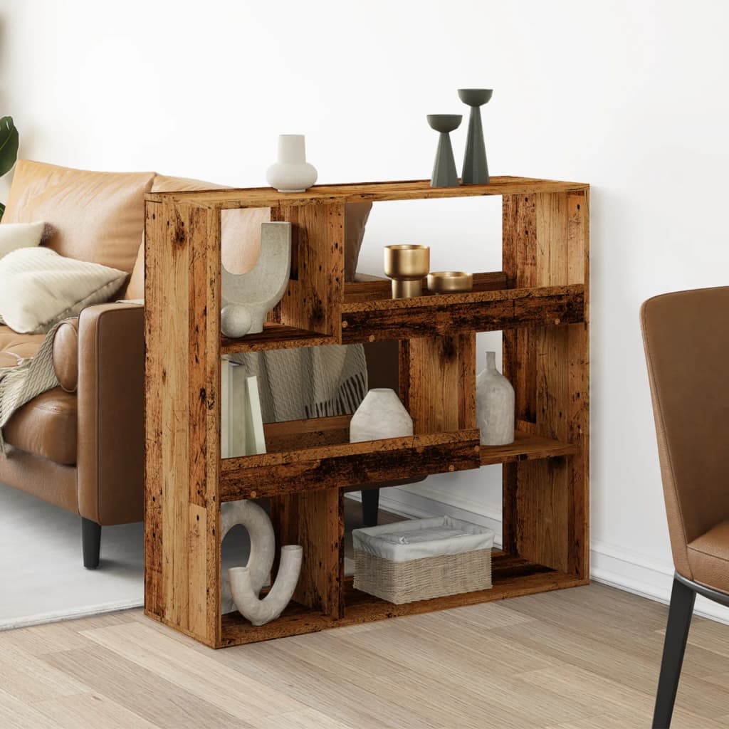 vidaXL Room Divider Old Wood 100x33x94.5 cm Engineered Wood