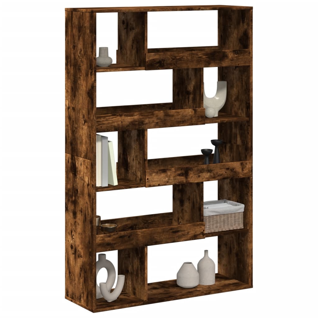 vidaXL Room Divider Smoked Oak100x33x156.5 cm Engineered Wood