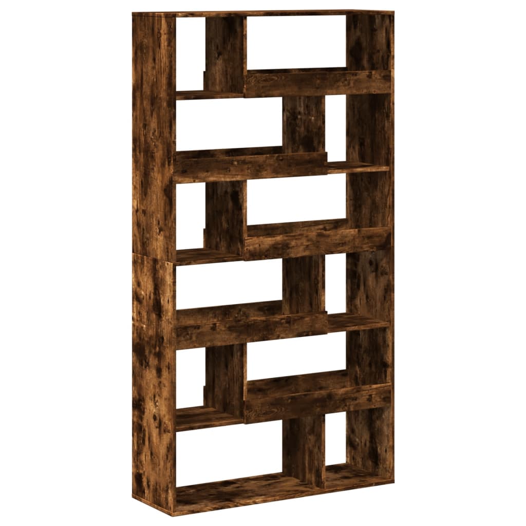 vidaXL Room Divider Smoked Oak100x33x187,5 cm Engineered Wood