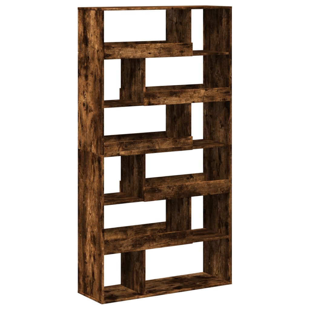 vidaXL Room Divider Smoked Oak100x33x187,5 cm Engineered Wood