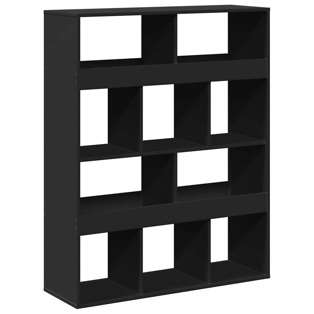 vidaXL Room Divider Black 100x33x125,5 cm Engineered Wood
