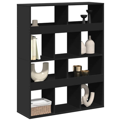 vidaXL Room Divider Black 100x33x125,5 cm Engineered Wood