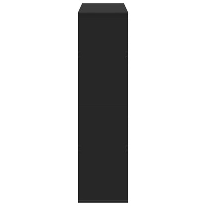 vidaXL Room Divider Black 100x33x125,5 cm Engineered Wood