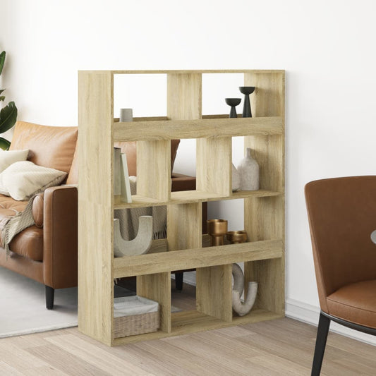vidaXL Room Divider Sonoma Oak 100x33x125,5 cm Engineered Wood
