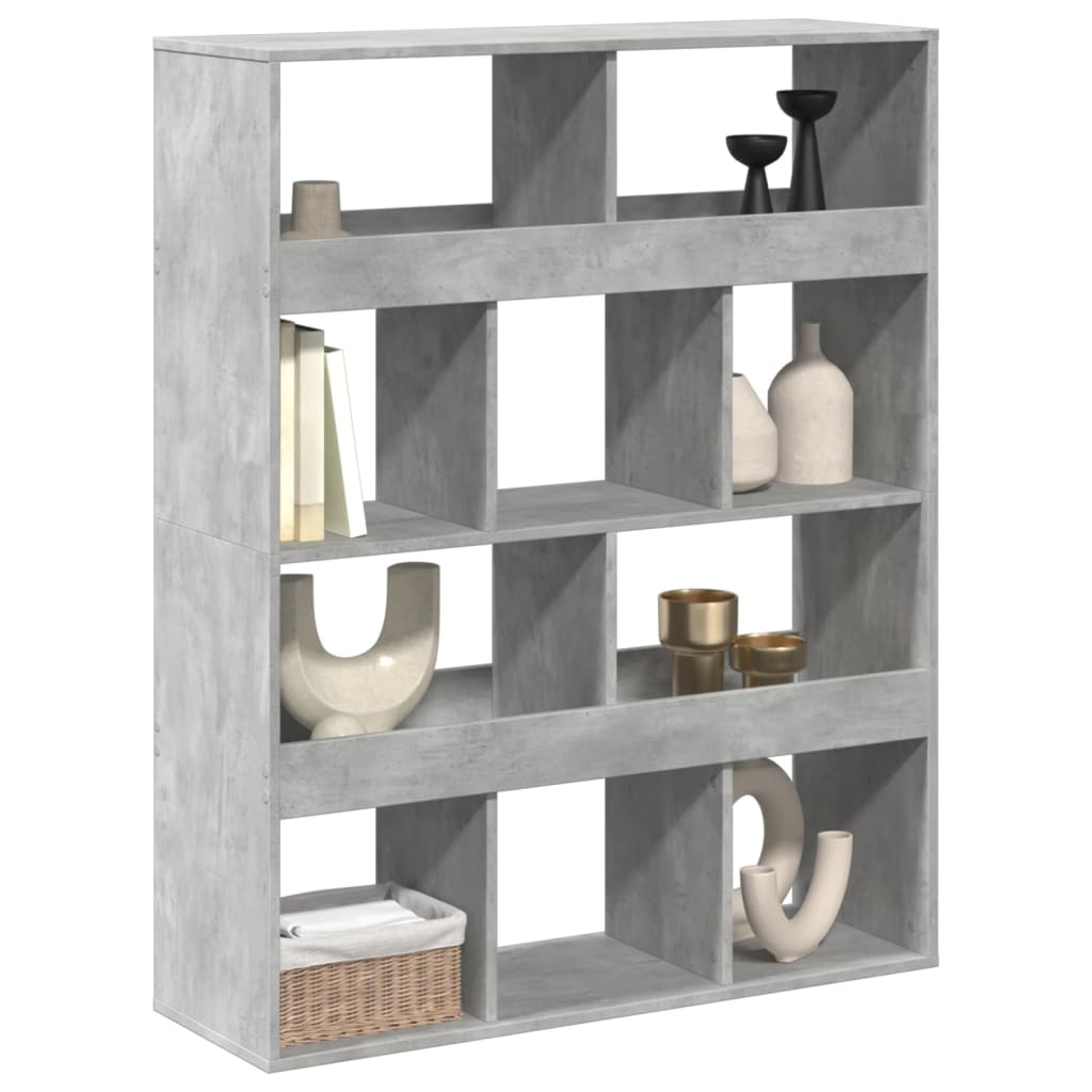vidaXL Room Divider Concrete Grey 100x33x125,5 cm Engineered Wood