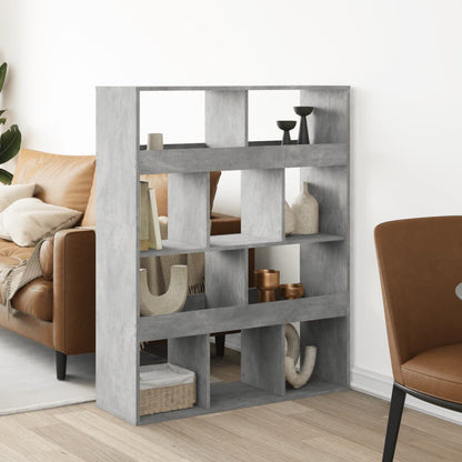 vidaXL Room Divider Concrete Grey 100x33x125,5 cm Engineered Wood