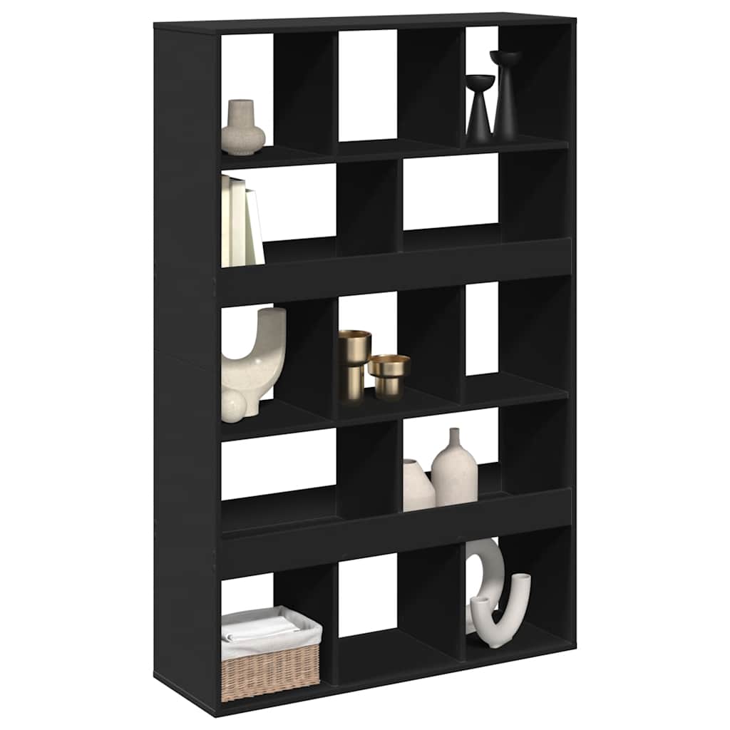 vidaXL Room Divider Black 100x33x156,5 cm Engineered Wood