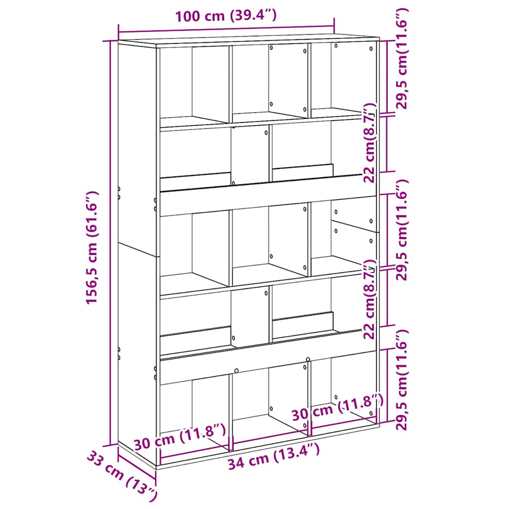 vidaXL Room Divider Black 100x33x156,5 cm Engineered Wood