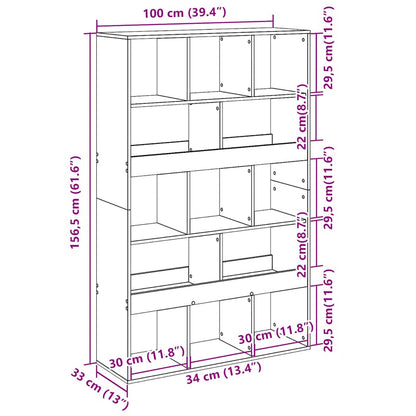 vidaXL Room Divider Black 100x33x156,5 cm Engineered Wood