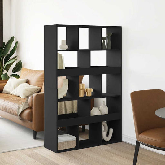 vidaXL Room Divider Black 100x33x156,5 cm Engineered Wood
