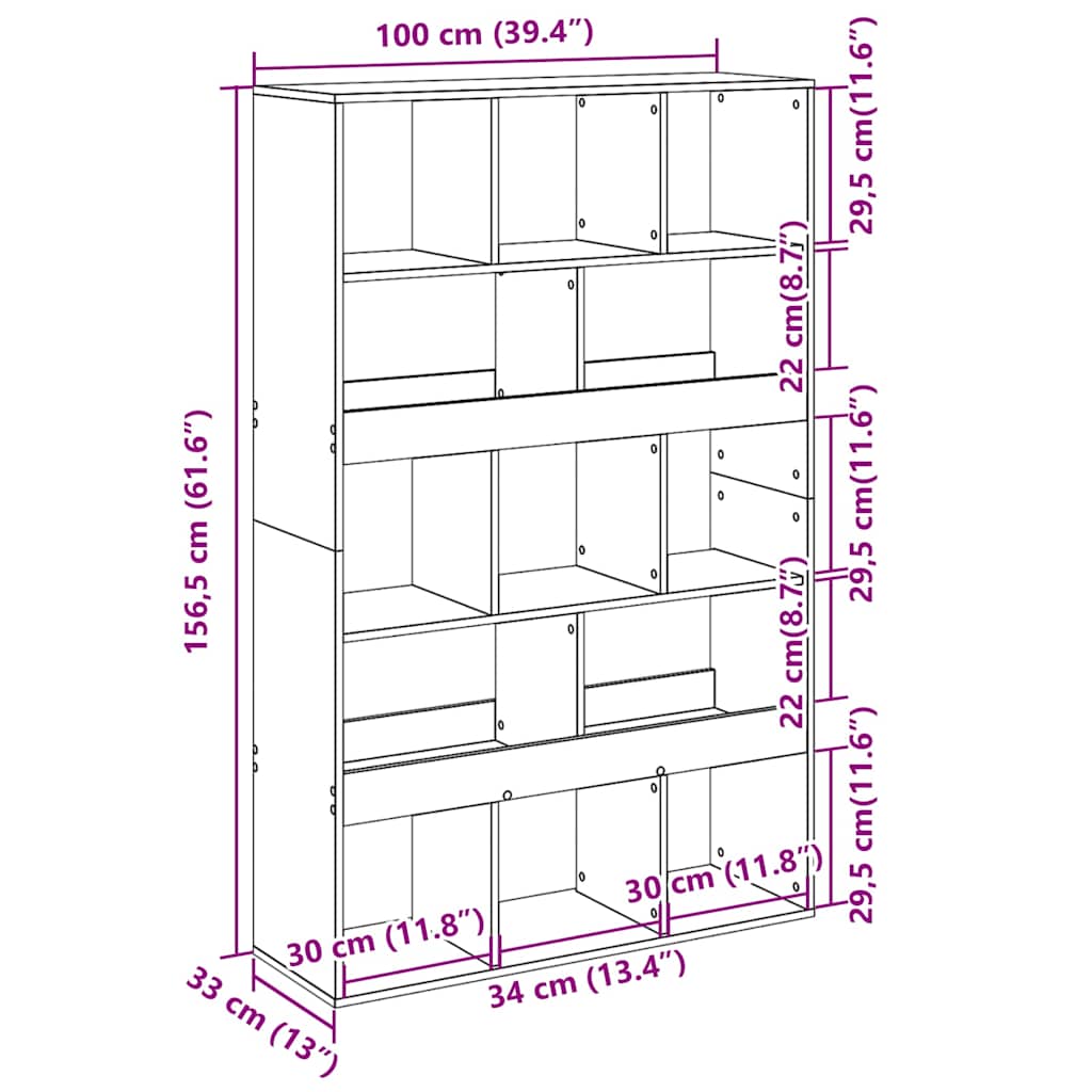 vidaXL Room Divider Concrete Grey 100x33x156,5 cm Engineered Wood