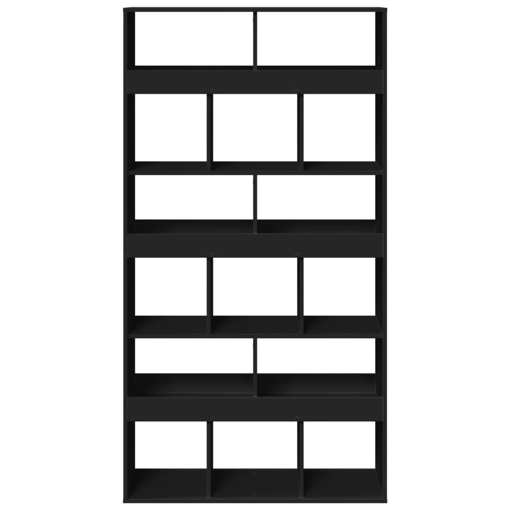 vidaXL Room Divider Black 100x33x187,5 cm Engineered Wood